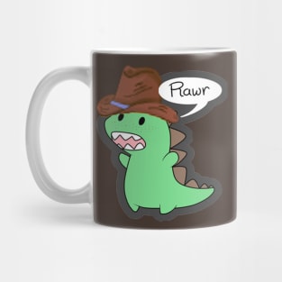 Cowboy Rawr Dinosaur Mug